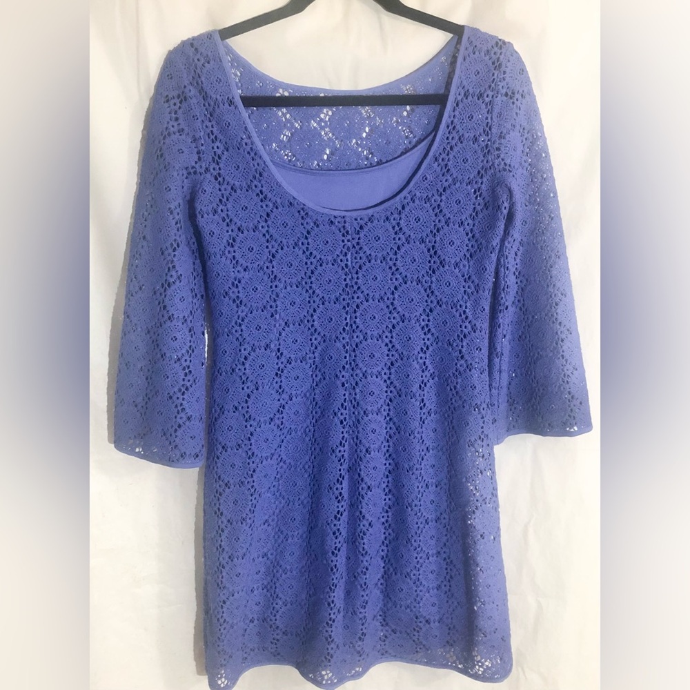 Lilly Pulitzer Lace Crochet Dress Sz S Layered lined Cottagecore